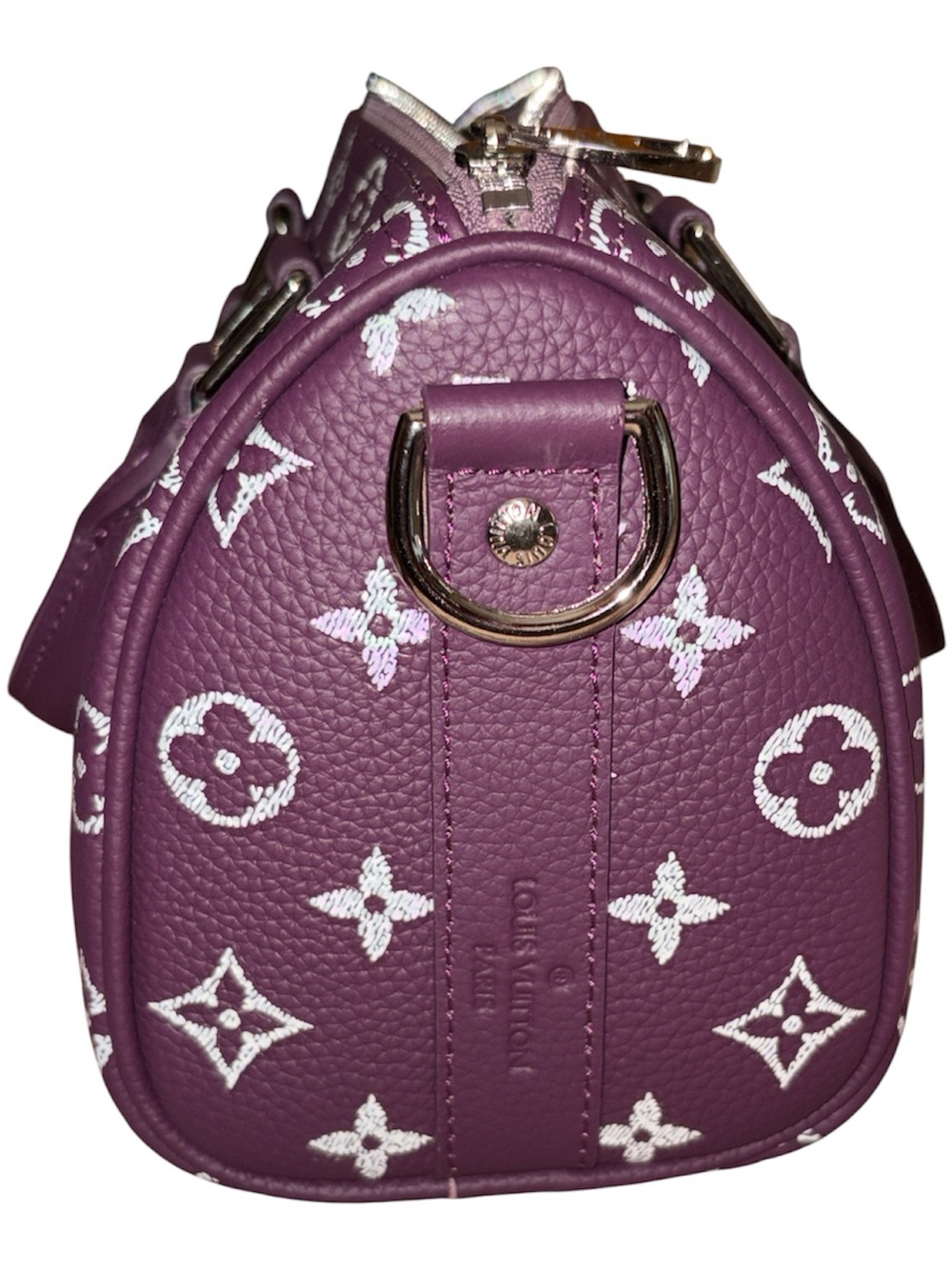 LoLo ToGo Leather Purple Monogram Satchel - Picture 3 of 5